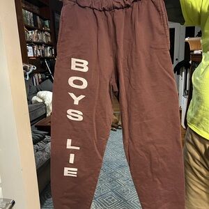 Boys Lie Brown Sweatpants XS